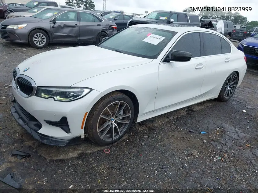 2020 BMW 330I VIN: 3MW5R1J04L8B23999 Lot: 45319525