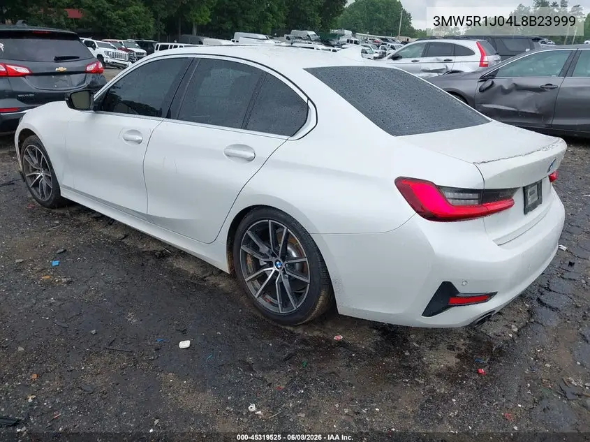 2020 BMW 330I VIN: 3MW5R1J04L8B23999 Lot: 45319525