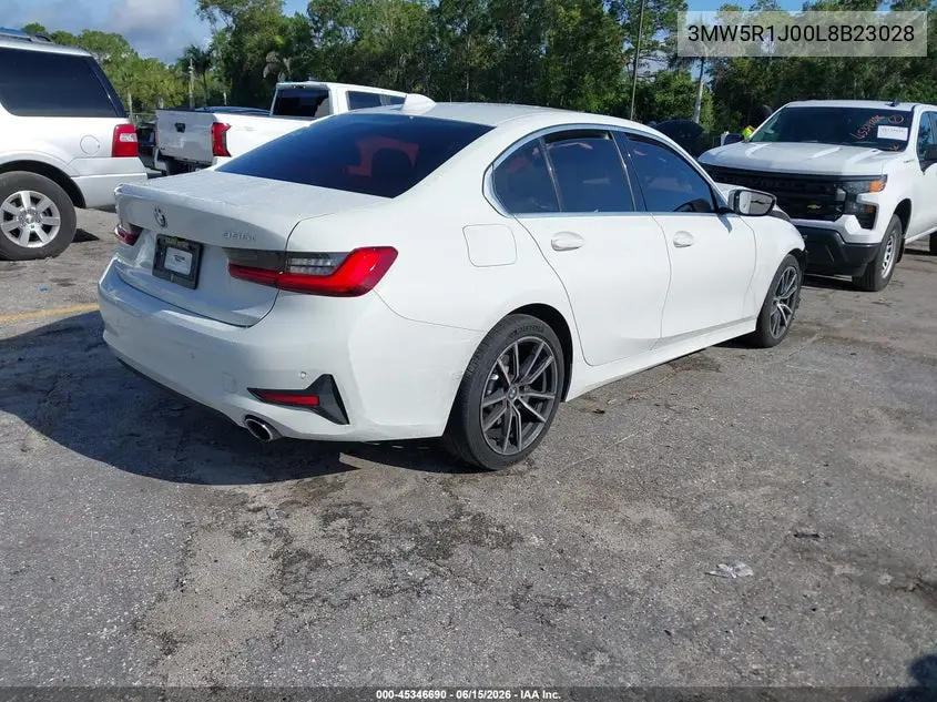 2020 BMW 330I VIN: 3MW5R1J00L8B23028 Lot: 45346690