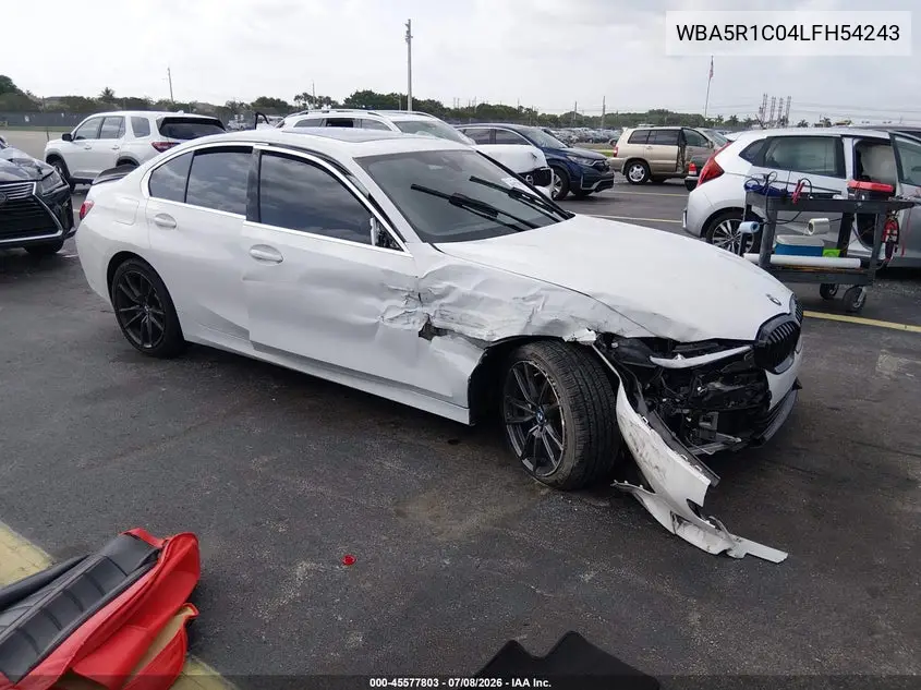 2020 BMW 330I VIN: WBA5R1C04LFH54243 Lot: 45577803