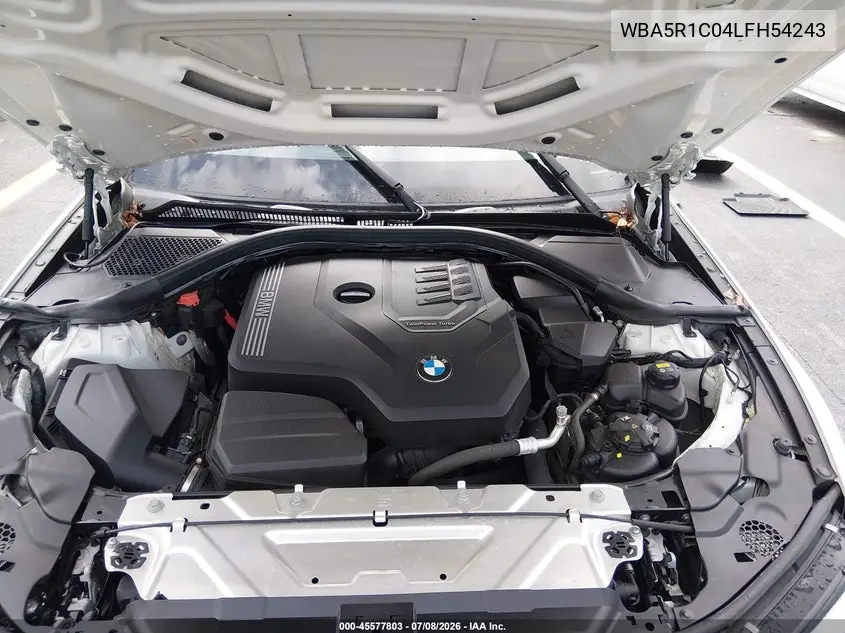 2020 BMW 330I VIN: WBA5R1C04LFH54243 Lot: 45577803