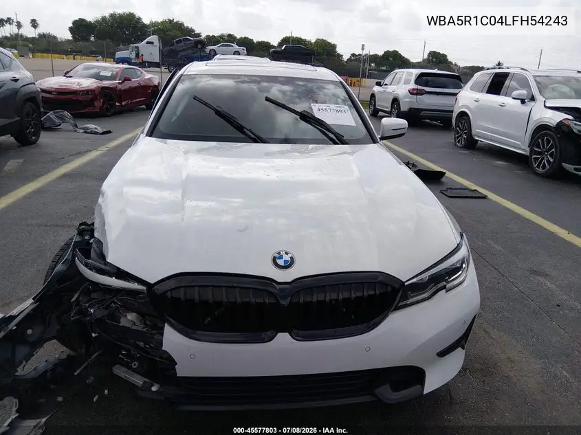 2020 BMW 330I VIN: WBA5R1C04LFH54243 Lot: 45577803