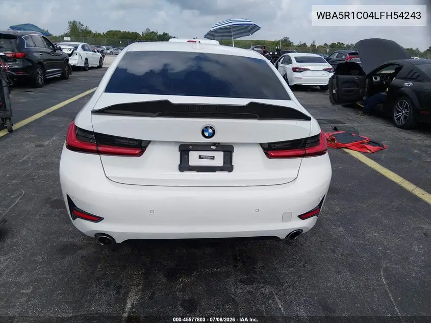 2020 BMW 330I VIN: WBA5R1C04LFH54243 Lot: 45577803