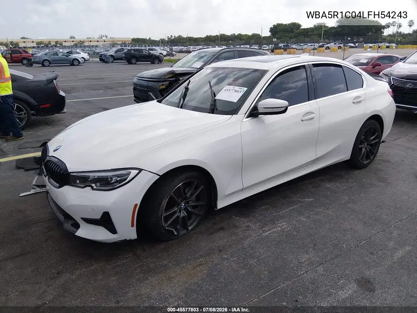 2020 BMW 330I VIN: WBA5R1C04LFH54243 Lot: 45577803