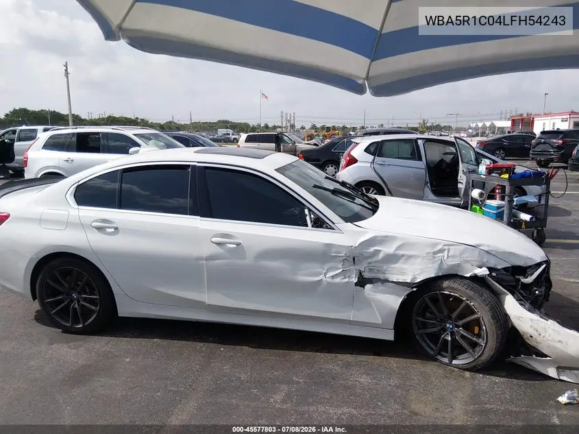 2020 BMW 330I VIN: WBA5R1C04LFH54243 Lot: 45577803