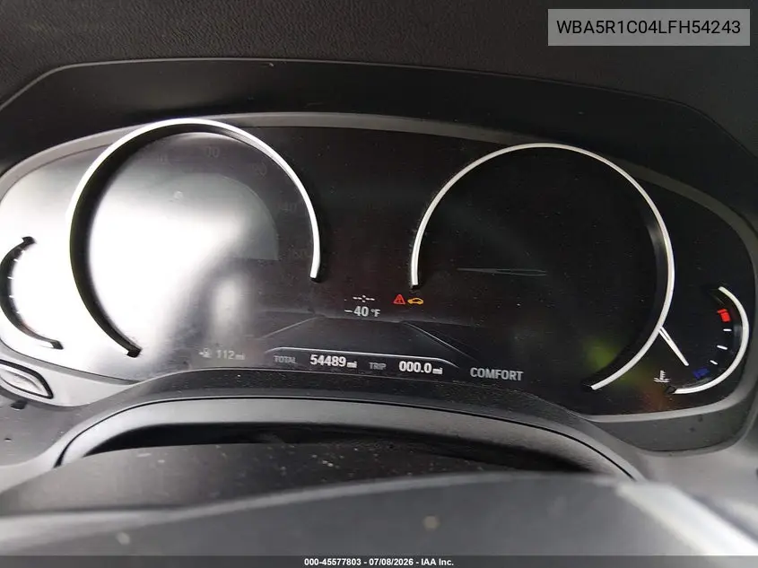 2020 BMW 330I VIN: WBA5R1C04LFH54243 Lot: 45577803