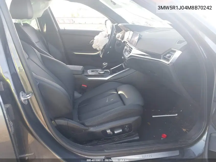 2021 BMW 330I VIN: 3MW5R1J04M8B70242 Lot: 45159511