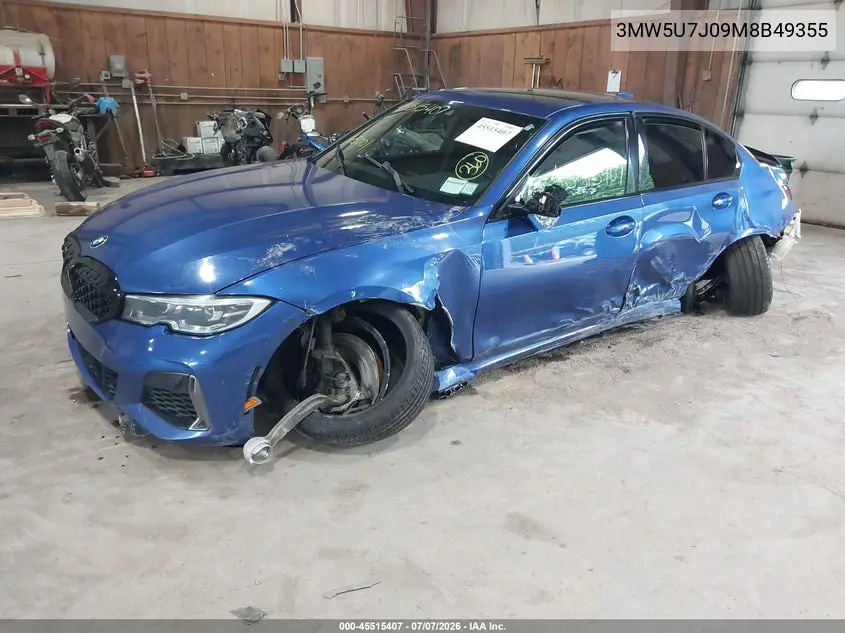 2021 BMW 3 Series M340I VIN: 3MW5U7J09M8B49355 Lot: 45515407