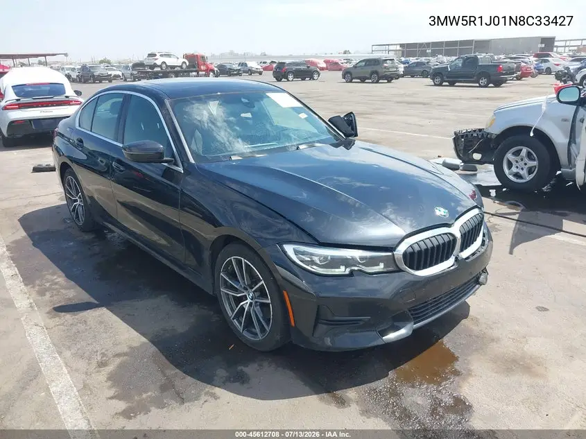 2022 BMW 330I VIN: 3MW5R1J01N8C33427 Lot: 45612708