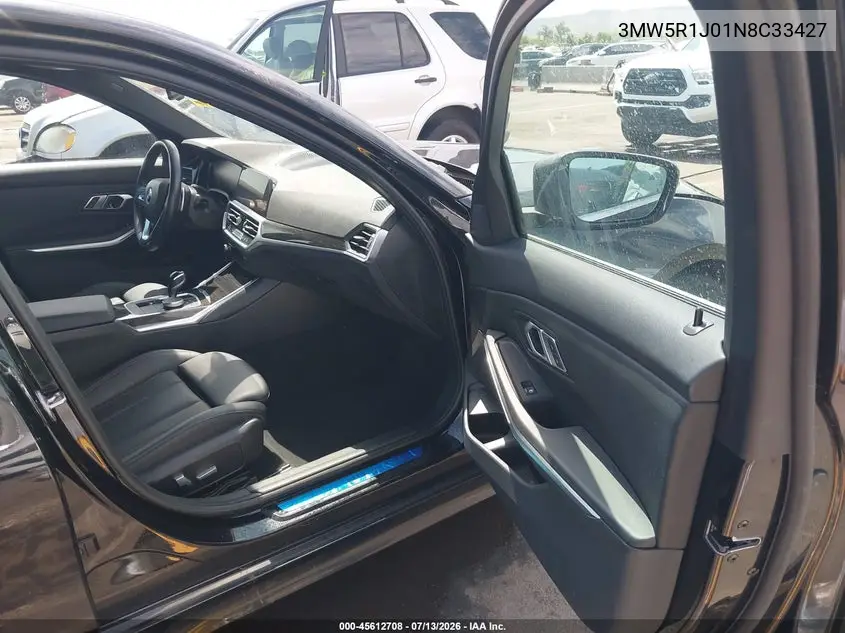 2022 BMW 330I VIN: 3MW5R1J01N8C33427 Lot: 45612708