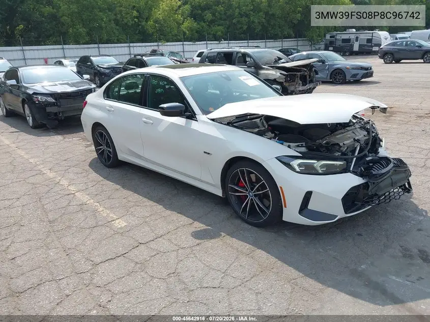 2023 BMW 330E xDrive VIN: 3MW39FS08P8C96742 Lot: 45642916