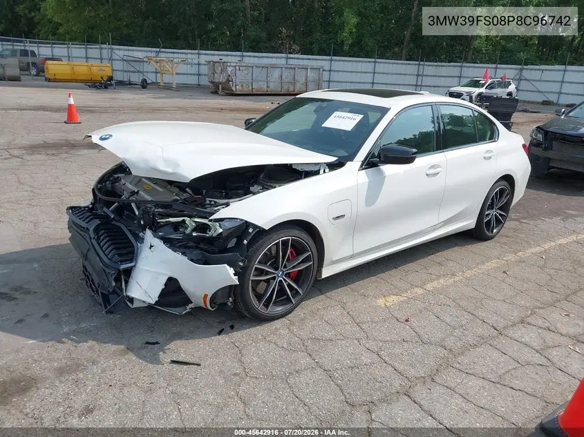 2023 BMW 330E xDrive VIN: 3MW39FS08P8C96742 Lot: 45642916