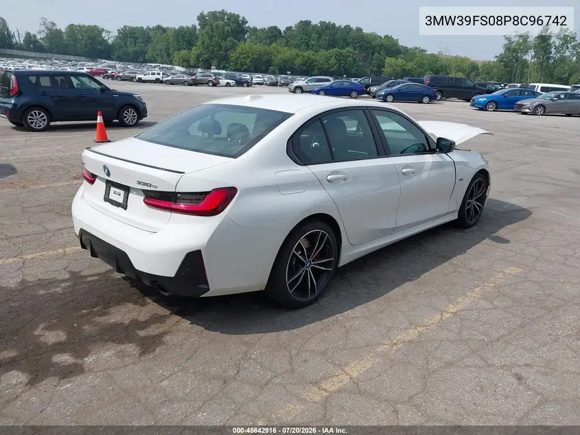 2023 BMW 330E xDrive VIN: 3MW39FS08P8C96742 Lot: 45642916