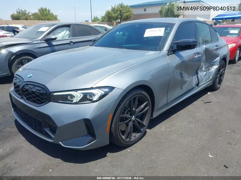 2023 BMW M340I VIN: 3MW49FS09P8D40512 Lot: 45666746