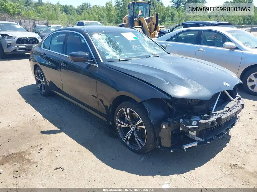 2024 BMW 330I xDrive VIN: 3MW89FF09R8E03669 Lot: 45542686
