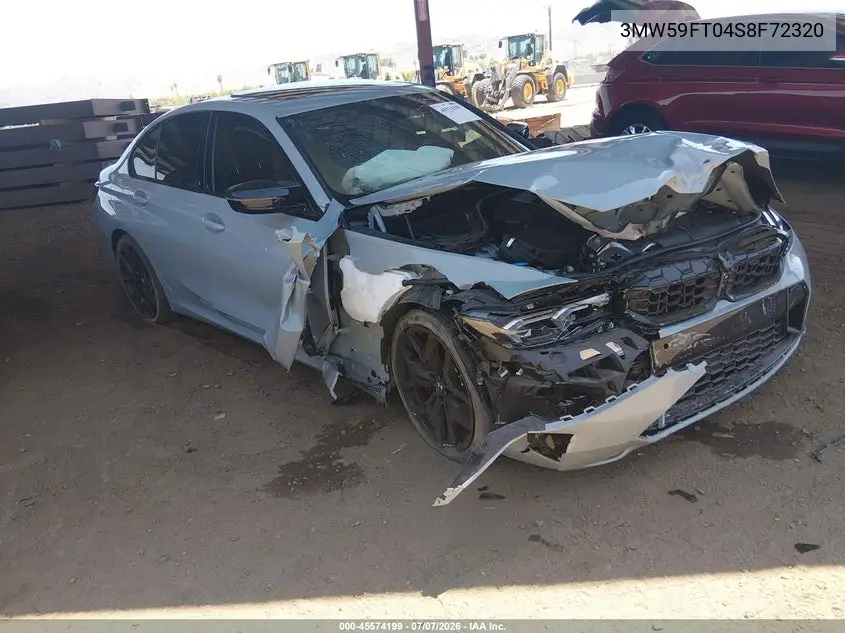 2025 BMW M340I VIN: 3MW59FT04S8F72320 Lot: 45574199