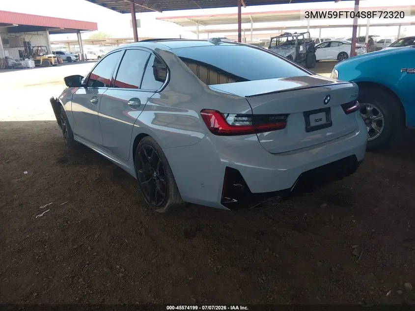 2025 BMW M340I VIN: 3MW59FT04S8F72320 Lot: 45574199