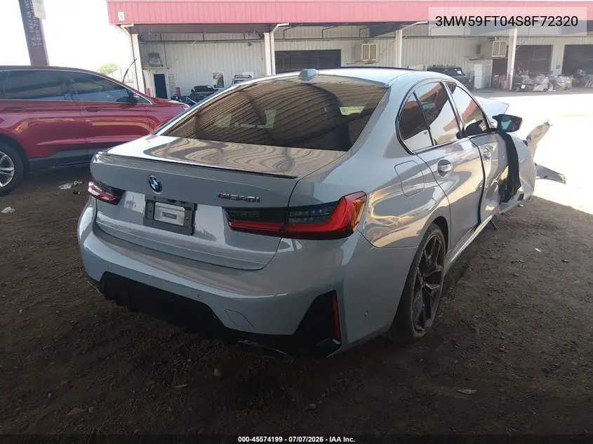2025 BMW M340I VIN: 3MW59FT04S8F72320 Lot: 45574199