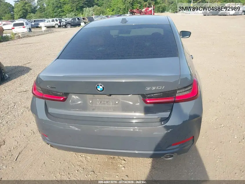 2025 BMW 330I xDrive VIN: 3MW89CW04S8E92989 Lot: 45613276