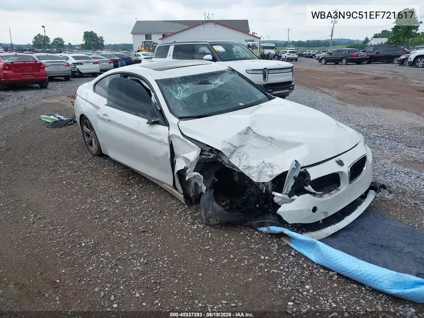 2014 BMW 428I xDrive VIN: WBA3N9C51EF721617 Lot: 45337393
