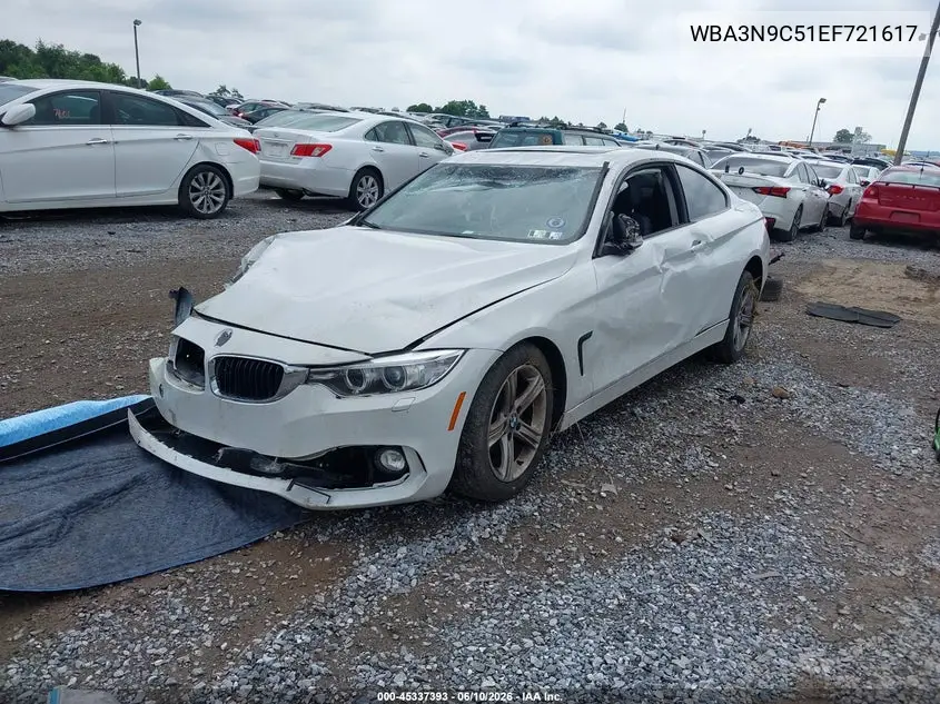 2014 BMW 428I xDrive VIN: WBA3N9C51EF721617 Lot: 45337393