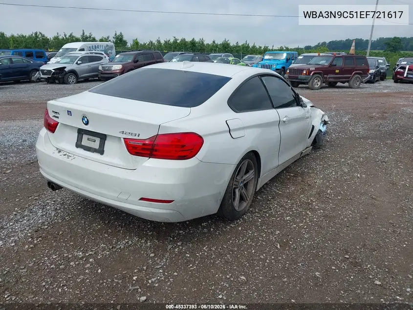 2014 BMW 428I xDrive VIN: WBA3N9C51EF721617 Lot: 45337393