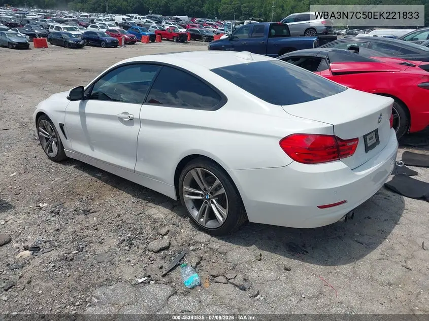 2014 BMW 428I VIN: WBA3N7C50EK221833 Lot: 45393535