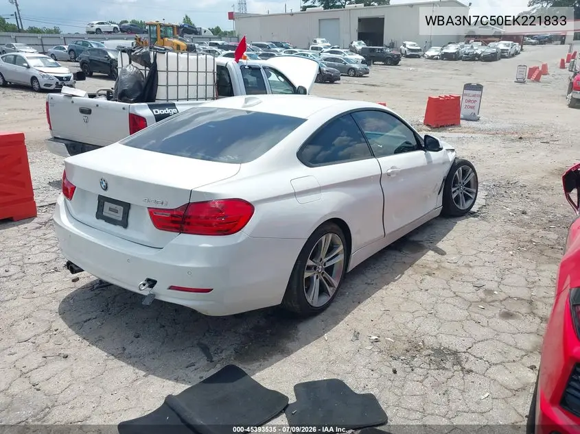 2014 BMW 428I VIN: WBA3N7C50EK221833 Lot: 45393535