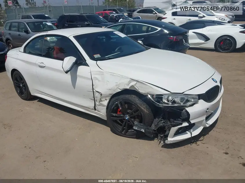 2014 BMW 428I VIN: WBA3V7C54EP770860 Lot: 45407851
