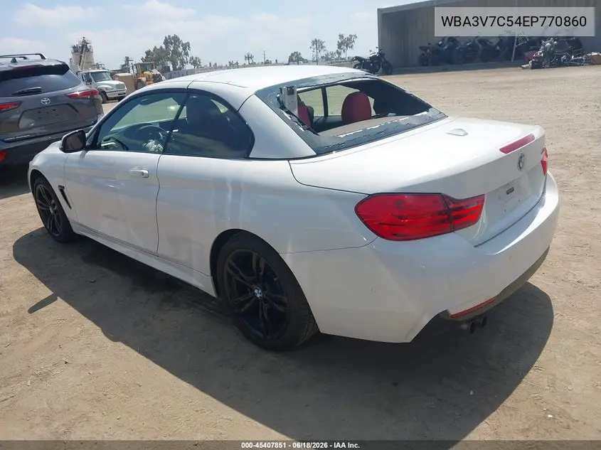 2014 BMW 428I VIN: WBA3V7C54EP770860 Lot: 45407851