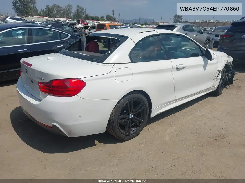 2014 BMW 428I VIN: WBA3V7C54EP770860 Lot: 45407851