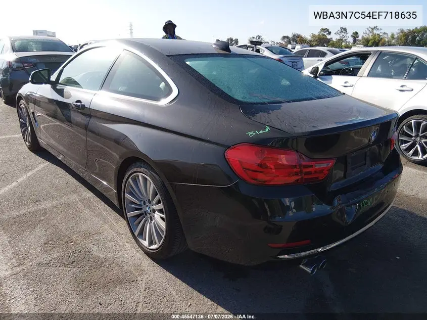 2014 BMW 428I VIN: WBA3N7C54EF718635 Lot: 45547136