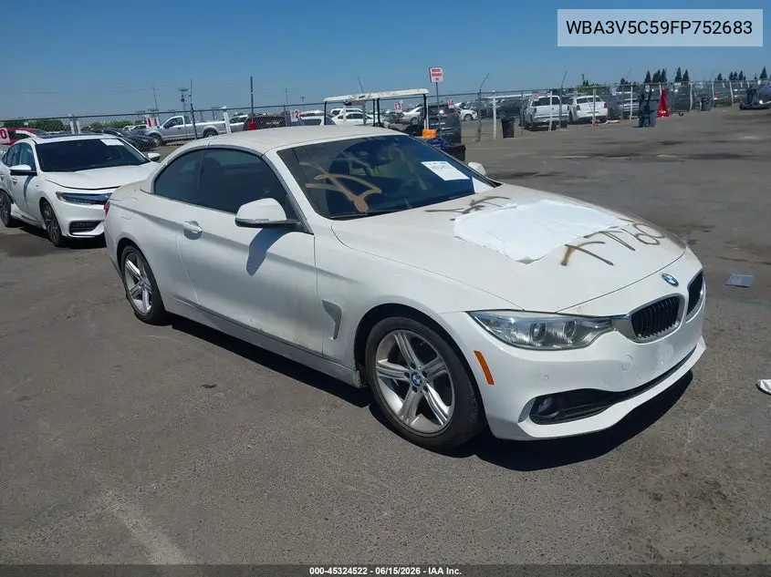 2015 BMW 428I VIN: WBA3V5C59FP752683 Lot: 45324522
