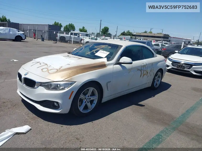 2015 BMW 428I VIN: WBA3V5C59FP752683 Lot: 45324522