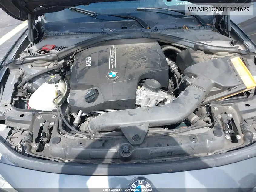 2015 BMW 435I VIN: WBA3R1C5XFF774629 Lot: 45356611