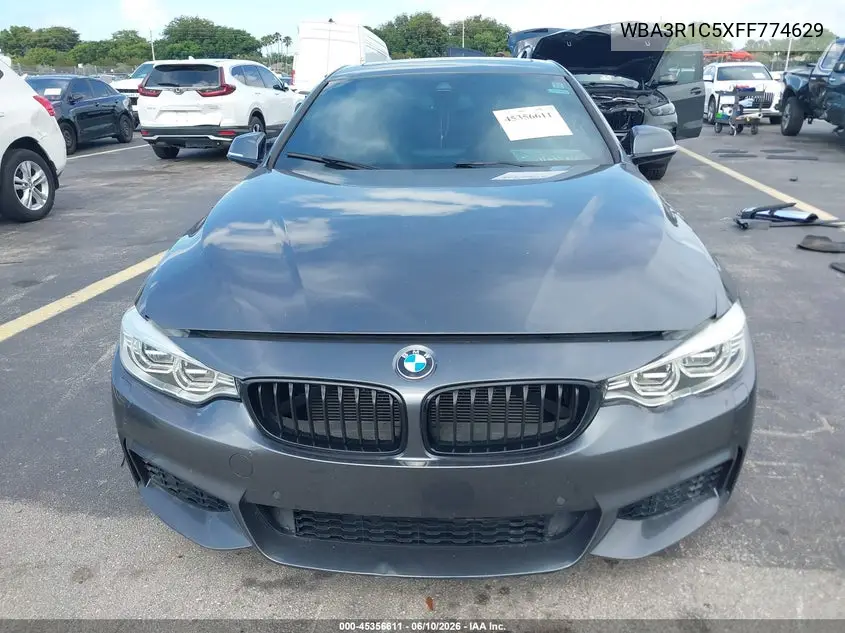 2015 BMW 435I VIN: WBA3R1C5XFF774629 Lot: 45356611