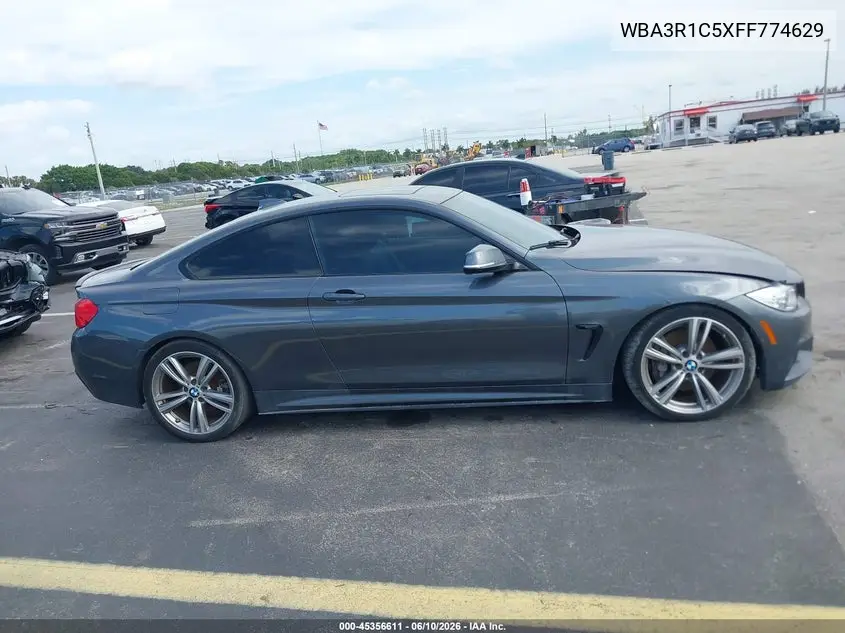 2015 BMW 435I VIN: WBA3R1C5XFF774629 Lot: 45356611