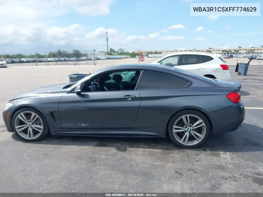 2015 BMW 435I VIN: WBA3R1C5XFF774629 Lot: 45356611