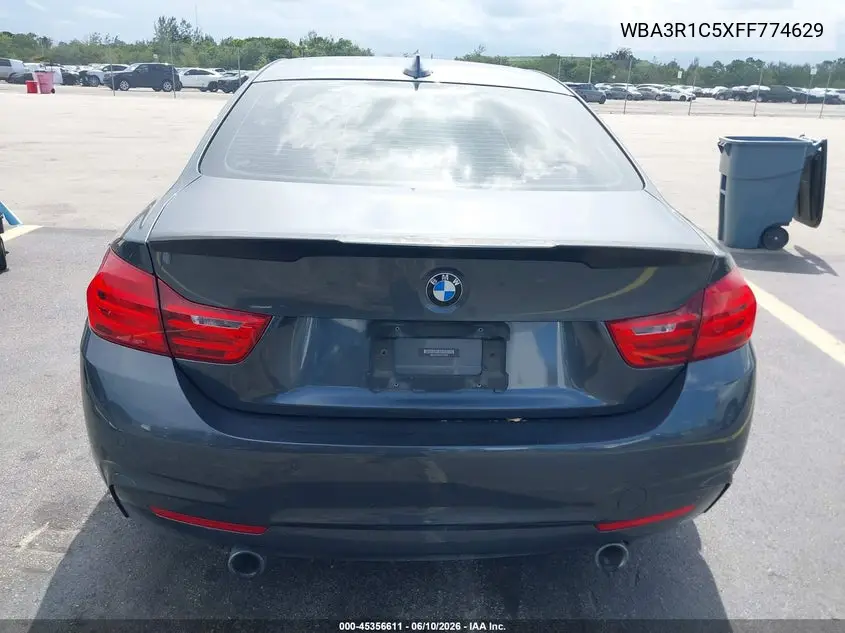 2015 BMW 435I VIN: WBA3R1C5XFF774629 Lot: 45356611