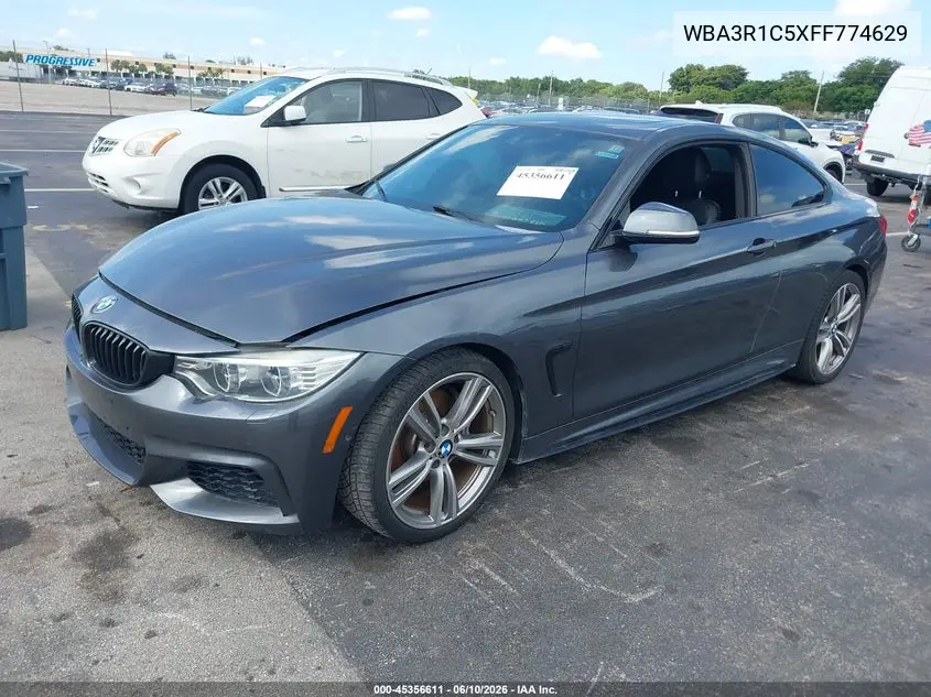 2015 BMW 435I VIN: WBA3R1C5XFF774629 Lot: 45356611