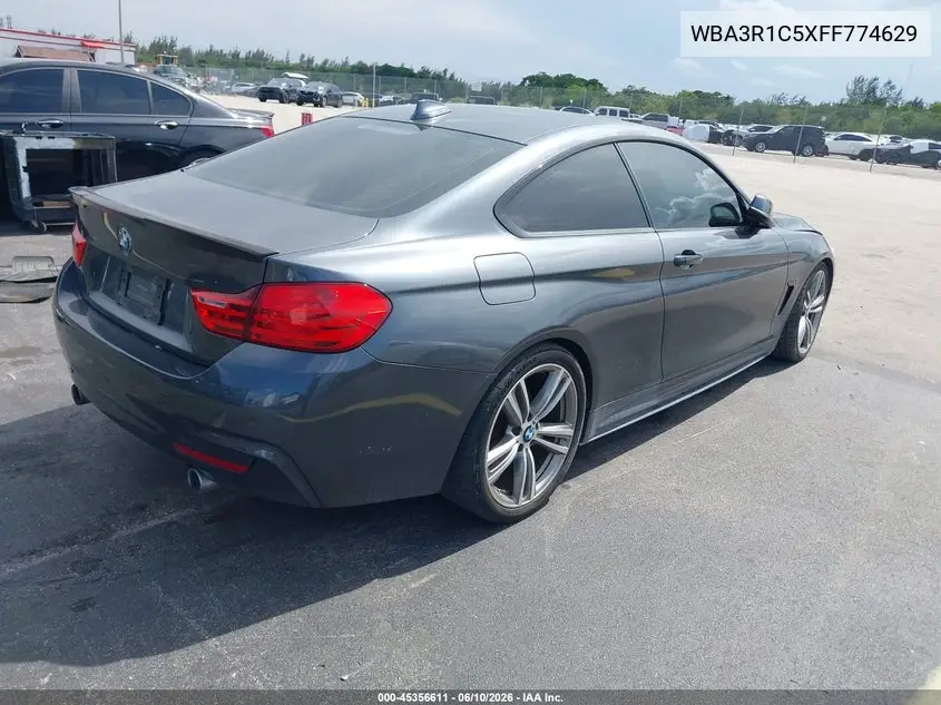 2015 BMW 435I VIN: WBA3R1C5XFF774629 Lot: 45356611