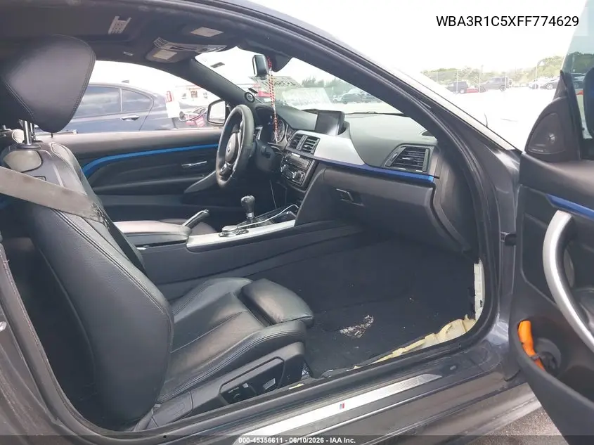 2015 BMW 435I VIN: WBA3R1C5XFF774629 Lot: 45356611
