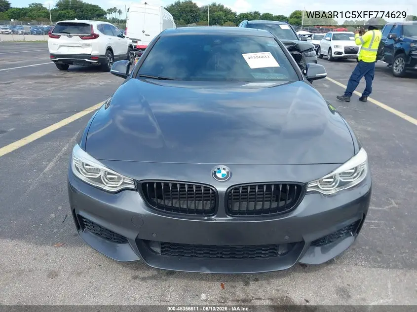 2015 BMW 435I VIN: WBA3R1C5XFF774629 Lot: 45356611
