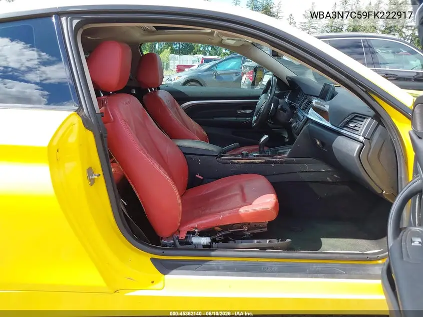 2015 BMW 428I VIN: WBA3N7C59FK222917 Lot: 45362140