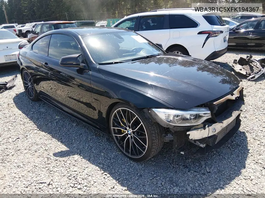 2015 BMW 435I VIN: WBA3R1C5XFK194367 Lot: 45462096