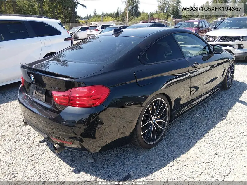 2015 BMW 435I VIN: WBA3R1C5XFK194367 Lot: 45462096
