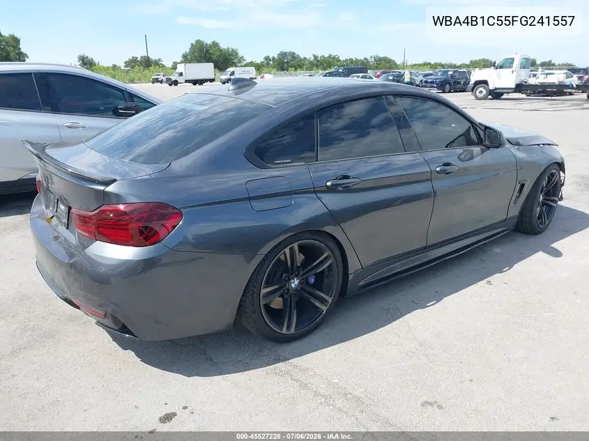 2015 BMW 435I Gran Coupe VIN: WBA4B1C55FG241557 Lot: 45527228