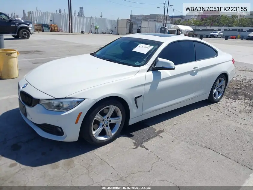 2015 BMW 428I VIN: WBA3N7C51FK223155 Lot: 45539469