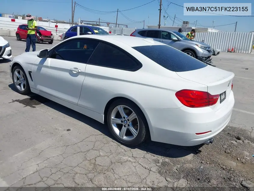 2015 BMW 428I VIN: WBA3N7C51FK223155 Lot: 45539469
