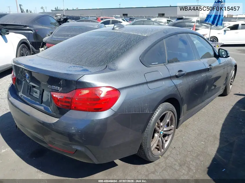 2015 BMW 428 Gran Coupe VIN: WBA4A5C50FGK15457 Lot: 45546454